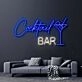 Cocktail Bar With Martini Drink Neon Sign for Bars and Social Spaces