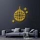 Disco Ball Neon Sign for Party and Social Spaces