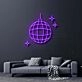 Disco Ball Neon Sign for Party and Social Spaces