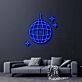 Disco Ball Neon Sign for Party and Social Spaces