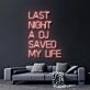 Last Night A DJ Saved My Life Neon Sign for Music Lovers and Party Spaces