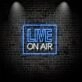 Live On Air Neon Sign for Studios and Broadcasting Spaces