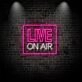 Live On Air Neon Sign for Studios and Broadcasting Spaces