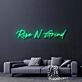 Rise N Grind Neon Sign for Motivational and Fitness Spaces