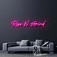 Rise N Grind Neon Sign for Motivational and Fitness Spaces