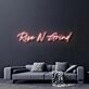 Rise N Grind Neon Sign for Motivational and Fitness Spaces