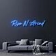 Rise N Grind Neon Sign for Motivational and Fitness Spaces