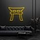 Shinto Torii Gate Symbol Neon Sign for Cultural and Spiritual Spaces