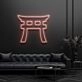 Shinto Torii Gate Symbol Neon Sign for Cultural and Spiritual Spaces