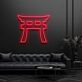Shinto Torii Gate Symbol Neon Sign for Cultural and Spiritual Spaces