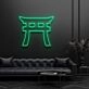 Shinto Torii Gate Symbol Neon Sign for Cultural and Spiritual Spaces