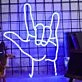 Rock Hand Gesture Neon Sign for Music Lovers