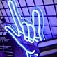 Rock Hand Gesture Neon Sign for Music Lovers
