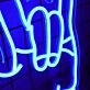 Rock Hand Gesture Neon Sign for Music Lovers