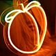 Peach Neon Sign for Whimsical and Fun Spaces