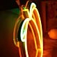 Peach Neon Sign for Whimsical and Fun Spaces