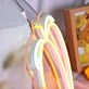 Peach Neon Sign for Whimsical and Fun Spaces