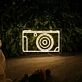 'CAMERA' neon sign
