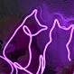 Couple Cats Neon Sign for Animal Lovers and Whimsical Spaces