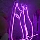 Couple Cats Neon Sign for Animal Lovers and Whimsical Spaces