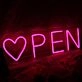 Heart Open Neon Sign for Romantic and Loving Spaces