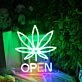 Marijuana Open Neon Sign for Cannabis Enthusiasts