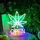Marijuana Open Neon Sign for Cannabis Enthusiasts