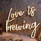 Love Is Brewing Neon Sign for Cafes and Coffee Lovers