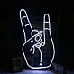 Rock Never Die Gesture LED Neon Sign for Music Lovers