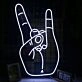Rock Never Die Gesture LED Neon Sign for Music Lovers