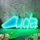 Cuda Green Neon Sign for Car Enthusiasts