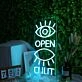 Eyes Open And Shut Neon Sign for Whimsical and Fun Spaces