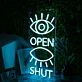 Eyes Open And Shut Neon Sign for Whimsical and Fun Spaces