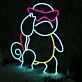 Anime Squirtle Custom Neon Sign for Anime Fans