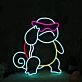Anime Squirtle Custom Neon Sign for Anime Fans