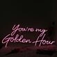 You Are My Golden Hour Pink Neon Sign for Romantic and Positive Spaces