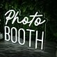 Photo Booth White Neon Sign for Event and Party Spaces
