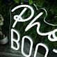 Photo Booth White Neon Sign for Event and Party Spaces