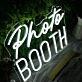 Photo Booth White Neon Sign for Event and Party Spaces