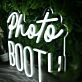 Photo Booth White Neon Sign for Event and Party Spaces