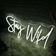 Stay Wild White Neon Sign for Inspirational and Positive Spaces