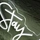 Stay Wild White Neon Sign for Inspirational and Positive Spaces
