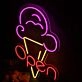 Ice Cream Open Neon Sign for Sweet and Fun Spaces