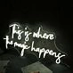 This Is Where The Magic Happens White Neon Sign for Fun and Playful Spaces