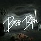 Boss Bitch White Neon Sign for Empowering and Bold Spaces
