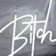 Boss Bitch White Neon Sign for Empowering and Bold Spaces