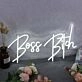 Boss Bitch White Neon Sign for Empowering and Bold Spaces
