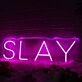 Slay Pink Neon Sign for Empowering and Bold Spaces