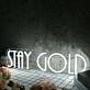 Stay Gold White Neon Sign for Inspirational and Positive Spaces