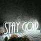 Stay Gold White Neon Sign for Inspirational and Positive Spaces
